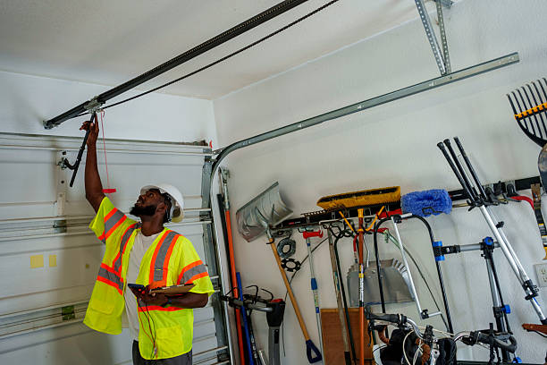 Professional Garage Door Panel Replacement technician working in Syracuse, NE